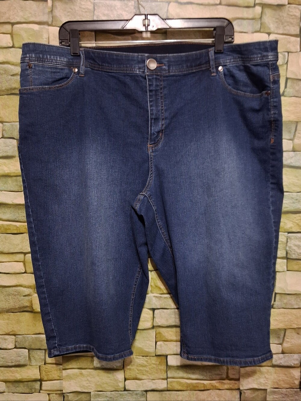 CJ Banks Dark Blue Denim Jean Shorts 22W